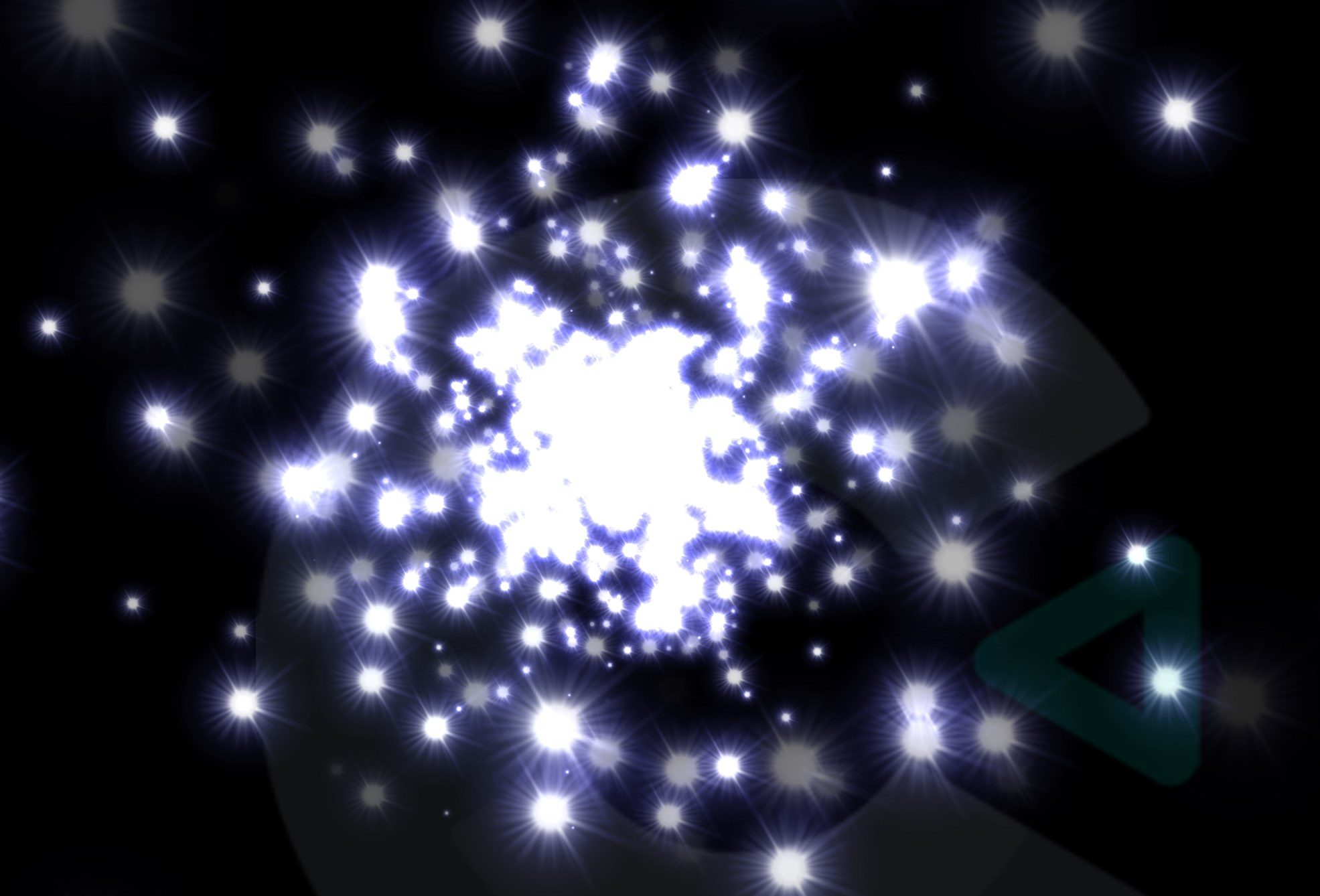 An example of an effect produced by the Particles object