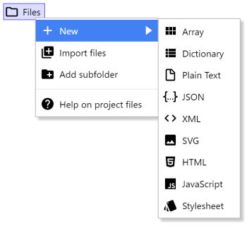 Adding a new project file