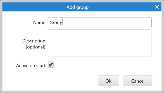 The Add/Edit Event Group dialog