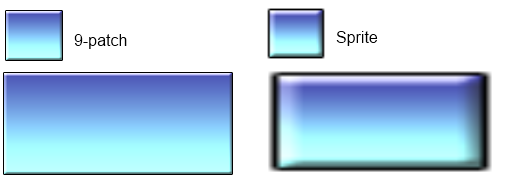 Example of 9-patch scaling