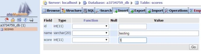 Creating a Database (MySQL)