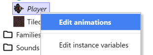 Editing the player's animations