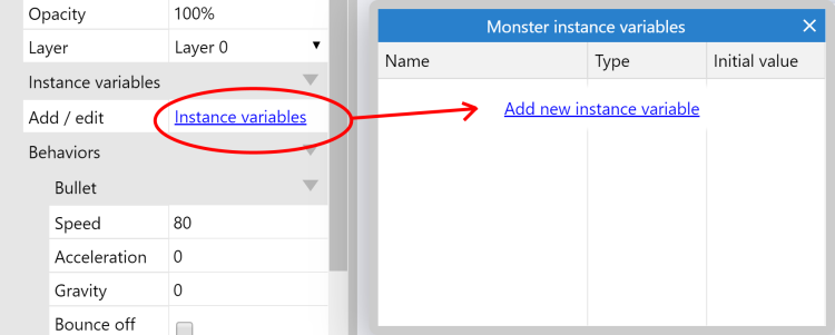 Using instance variables - Beginner's guide to Construct 3
