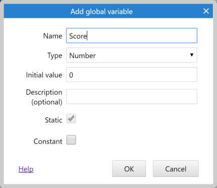 Adding a Score global variable