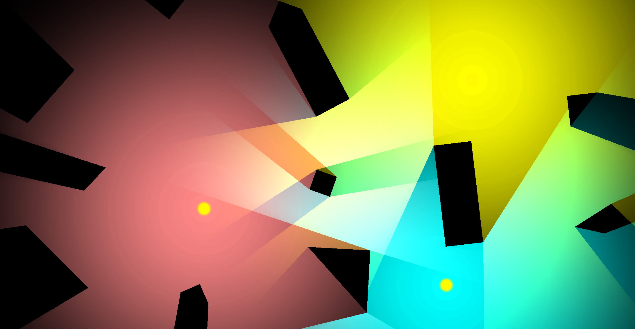 The 'Lights' layer group, with three lights on three layers rendered to a single lighting layer.