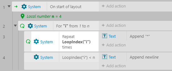 For loops: How'd I make a simple asterisk pyramid pattern