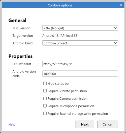 Cordova options Construct 3 Documentation