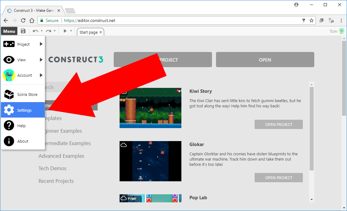 How to switch to the Construct 3 "Dark Theme" - Free Tutorial
