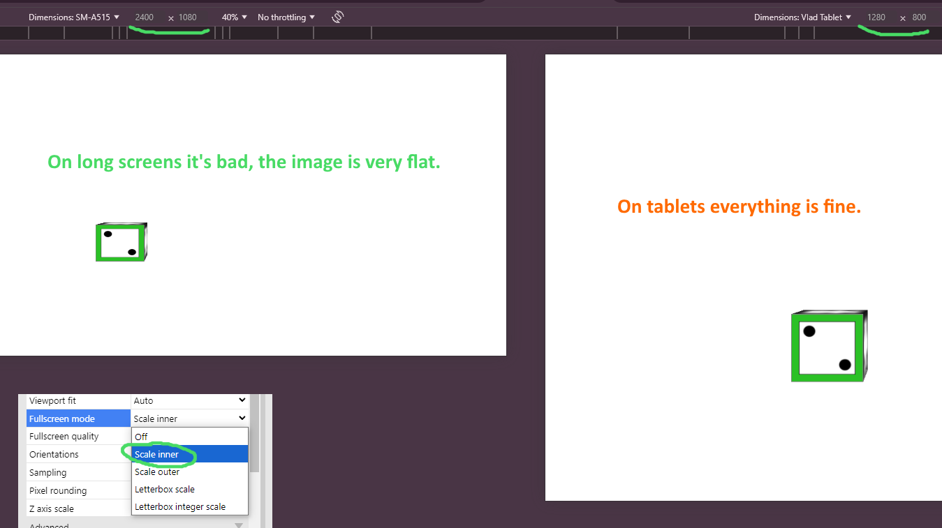Problem with the camera in 3D mode. Make Games