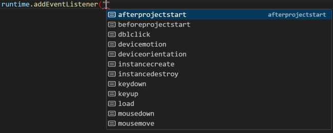 TypeScript identifying available event names for addEventListener.