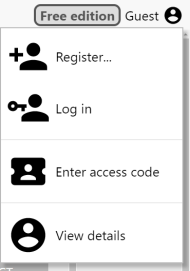 The Account menu