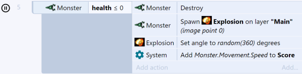 An event with a breakpoint set