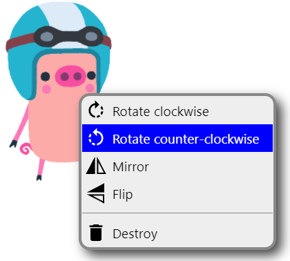 Using HTML for a context menu