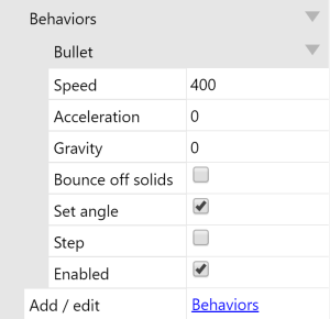 Bullet behavior properties