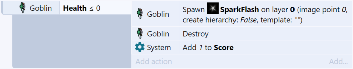 Event adding to score