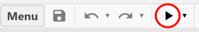 Le bouton d'aperçu dans Construct 3