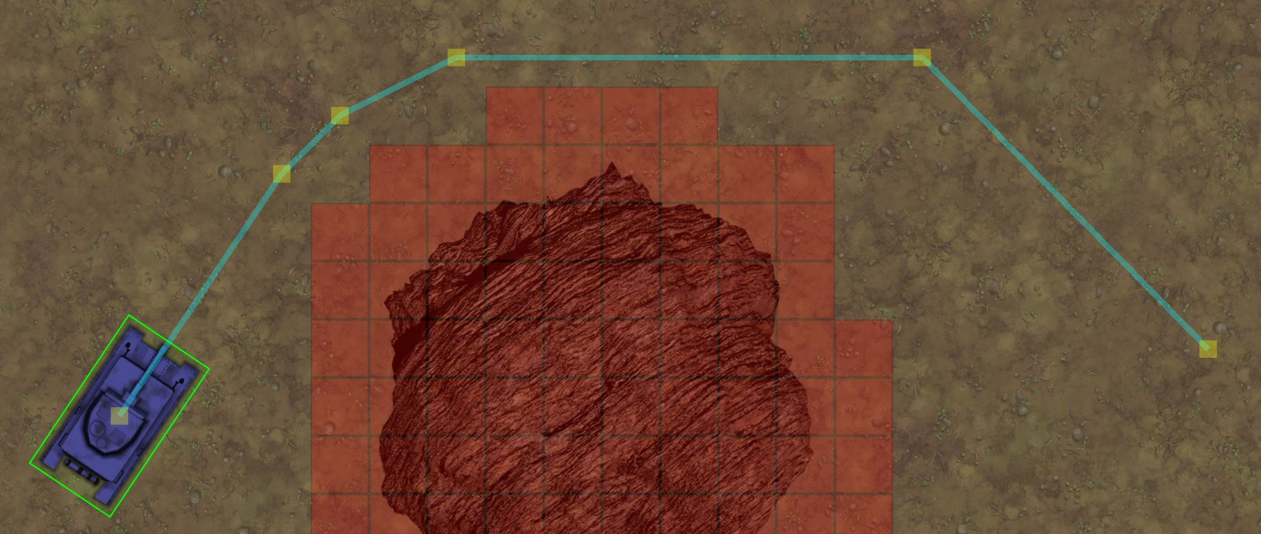 A path for a unit to follow.