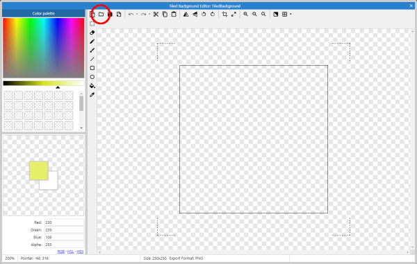 The Tiled Background editor