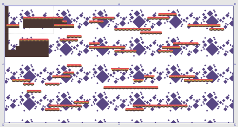 A level, made out of tiles drawn in the tilemap