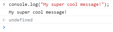 Logging to the console from the console