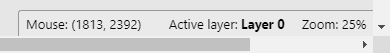 The zoom level is displayed in the status bar at the bottom