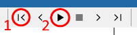 Playback controls in the Timeline Bar.
