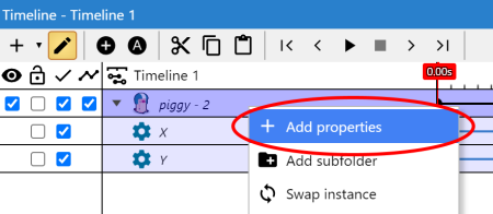 Adding a new property track