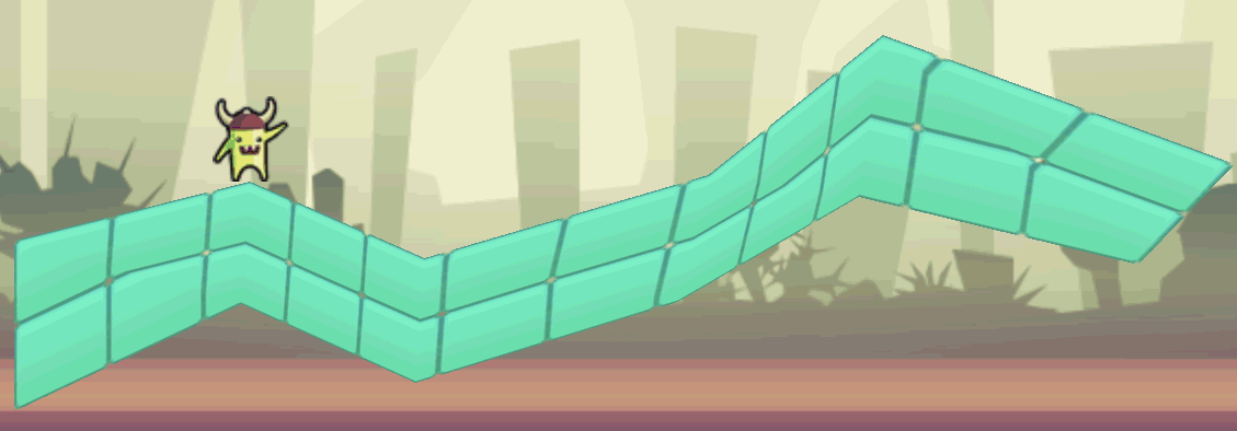 Mesh distortion on a platform