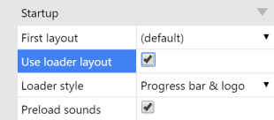 Loader layout properties