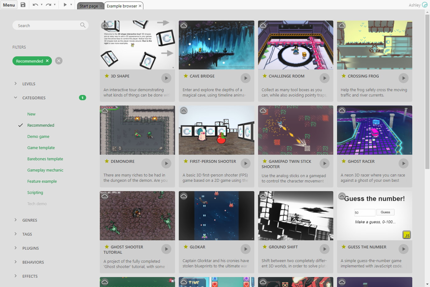 The Example Browser - Construct 3 Documentation