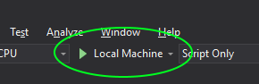 Running an app from Visual Studio