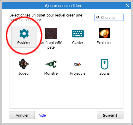 Créer une condition