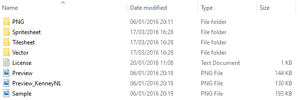 The uncompressed archive's files hierarchy