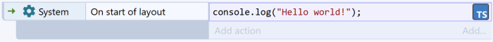 Your first line of TypeScript code!