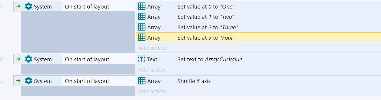 How do I randomize text strings with arrays? - Game Makers Help