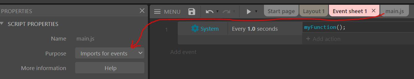 Running a function in a JS file. - Game Makers Help