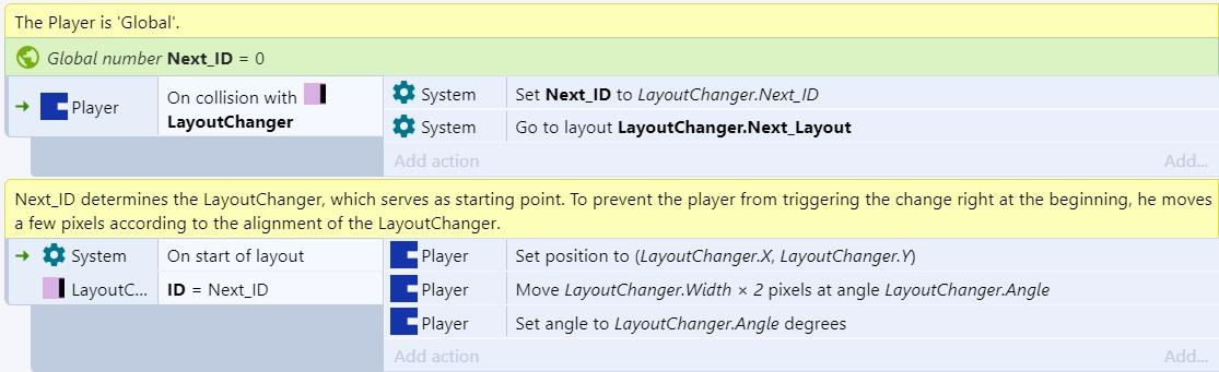 How to move player between layout and spawn a character