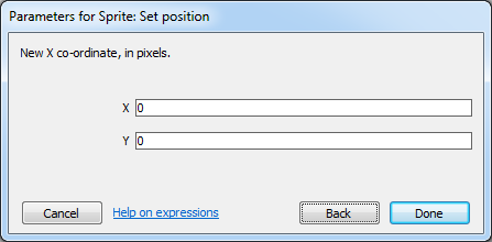 The Parameters dialog - Construct 2 Documentation