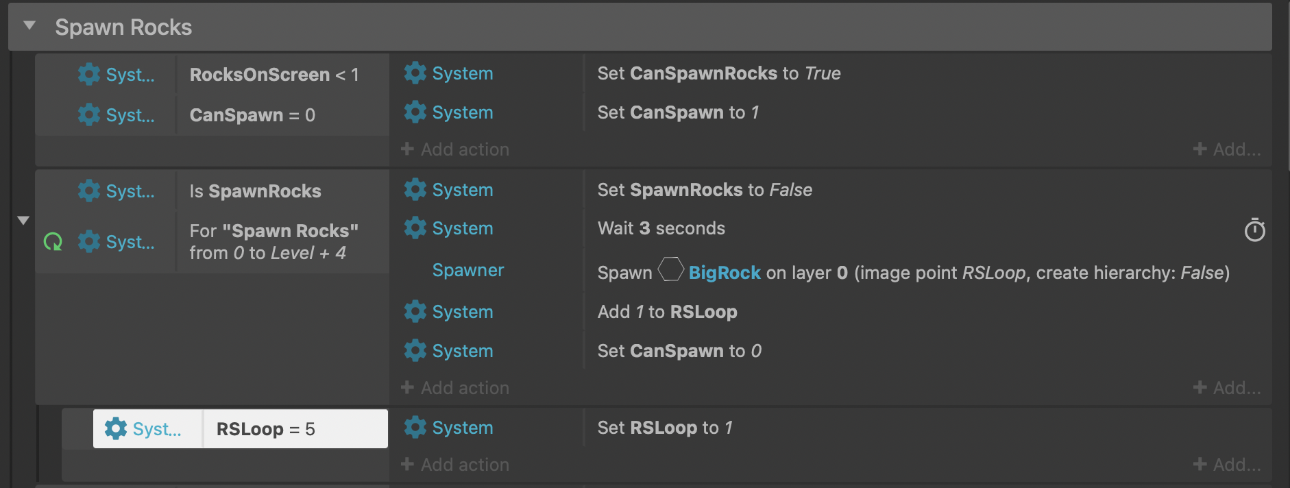 How do I use a Loop to change or progress through various spawn