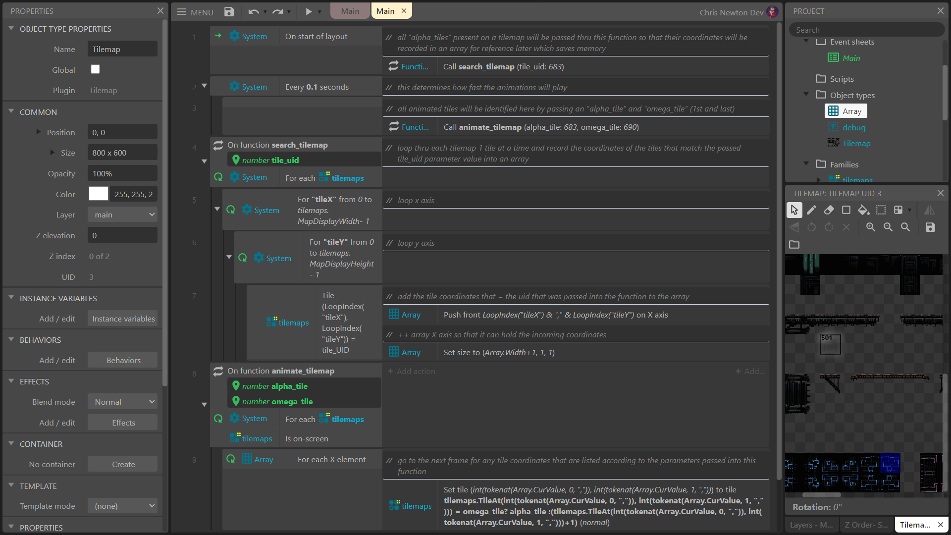 Animating tilemaps during runtime - Game Makers Help