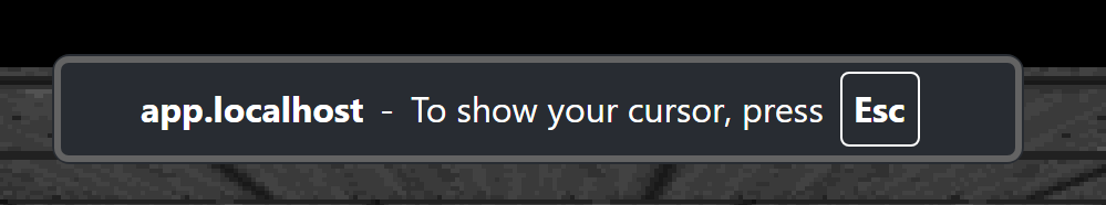 How do I get rid of pointer lock messages on Webview2 exports?