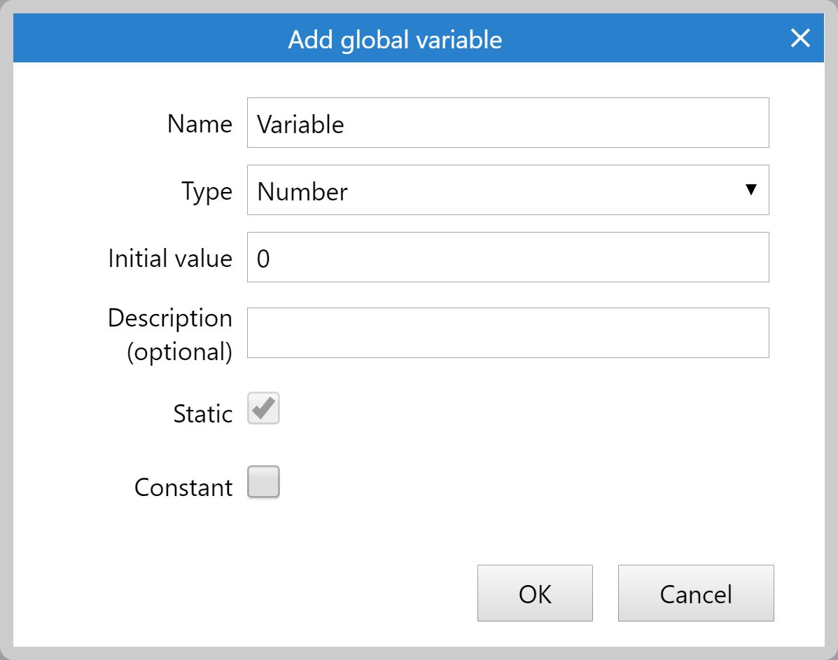 Add/edit event variable dialog - Construct Animate Documentation