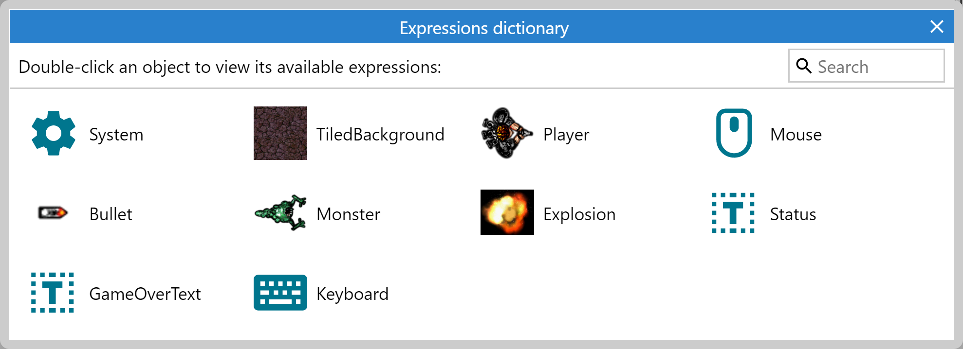 The expressions dictionary - Construct Animate Documentation