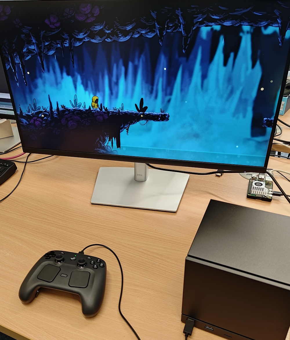 Running the Cave Bridge example on the Steam Machine
