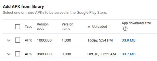 versioncode and versionname android apk issues make games