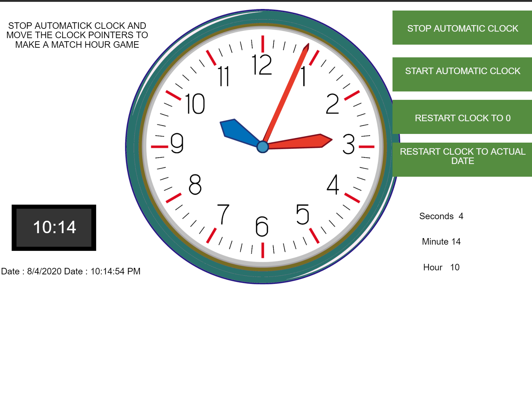 How to Make a Analog Clock Digital Move Pointers Construct