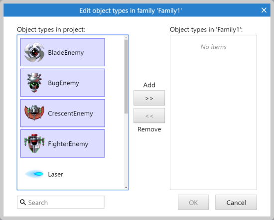 The Edit Family dialog