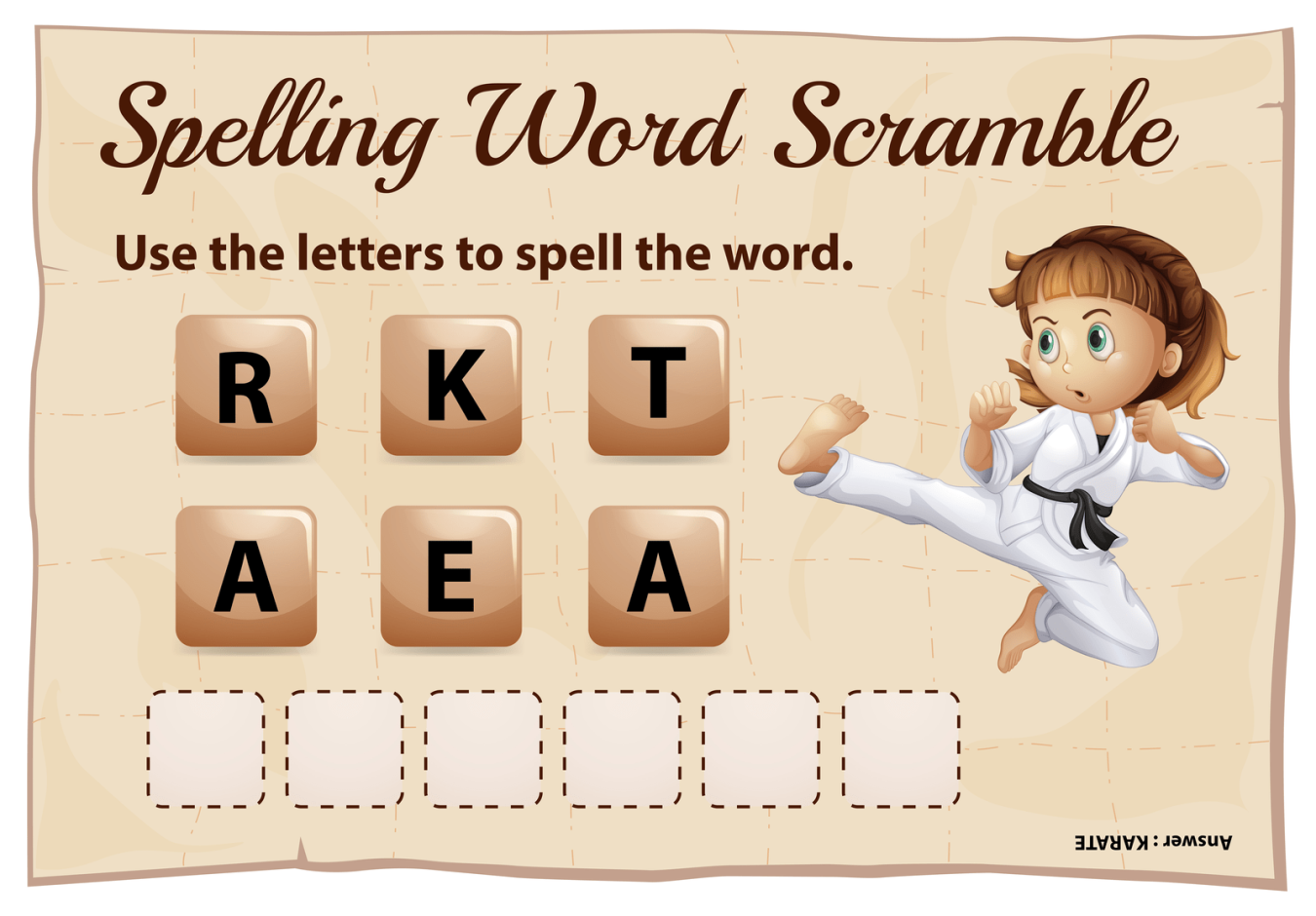 Scramble Words for Kids | Template - Game Templates