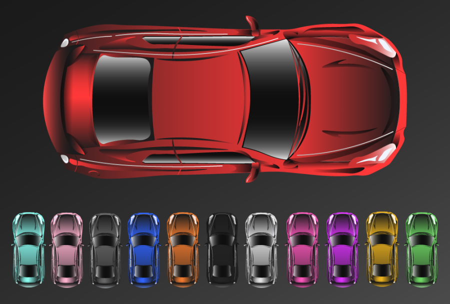 Graphic - Cars Top View - Game Sprites