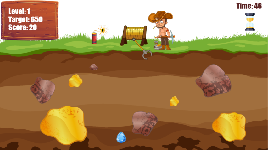 Gold Miner Claw Game - Free Brain Game